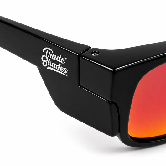 Blackout Frame - Fire Red Polarised Lens - Trade Shades