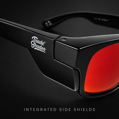 Blackout Frame - Fire Red Polarised Lens - Trade Shades