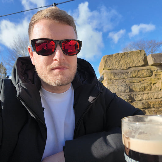 Blackout Frame - Fire Red Polarised Lens - Trade Shades
