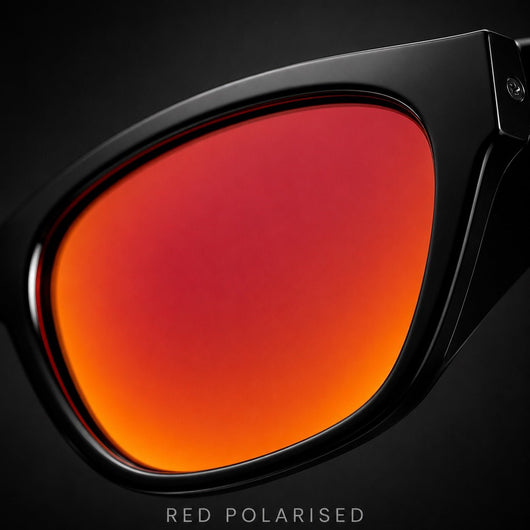 Blackout Frame - Fire Red Polarised Lens - Trade Shades